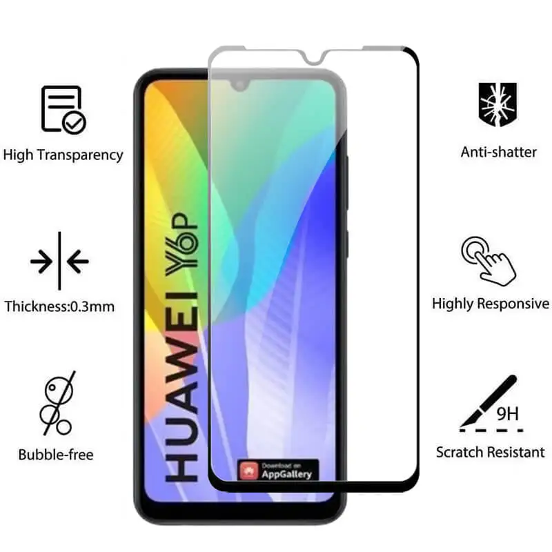 

Full Cover Protective Glass For Huawei Y6p 2020 Tempered Glass on Hawei Y6P 2020 Y 6p Y6 p MED-LX9N med-lx9 Y6P Screen Protector