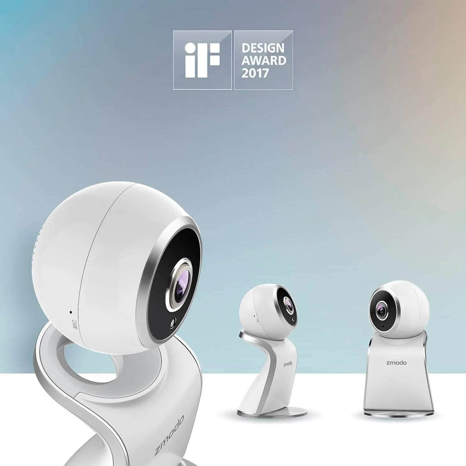 

Беспроводная система видеонаблюдения Zmodo Sight 180 Full HD 1080p, двустороннее аудио, угол обзора 180 градусов, работает с Alexa