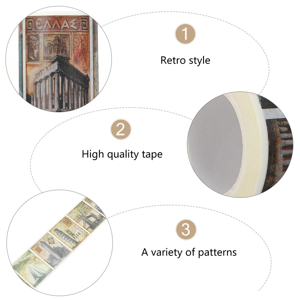 

1 Roll DIY Tape Washi Paper Tape Decorative Tapes Postage Stamp Washi Tape