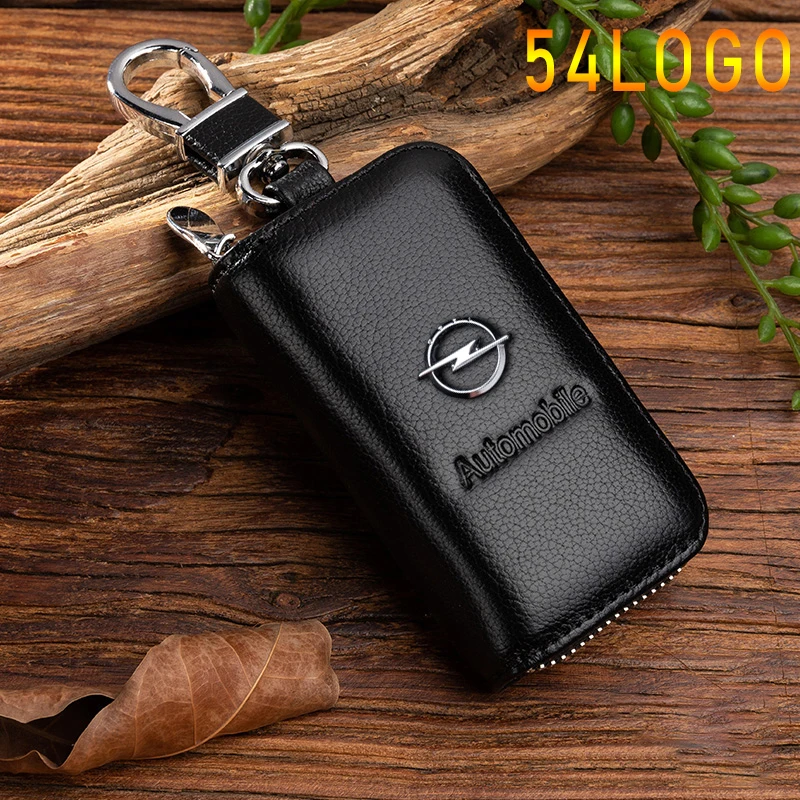 Кожаный чехол для ключа с логотипом автомобиля Honda Volkswagen BMW Audi Nissan Ford Toyota Benz Chevrolet