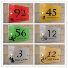 Индивидуальные Акриловые таблички с номером дома, уличные таблички с именем, несколько цветов, дизайн с животными A7