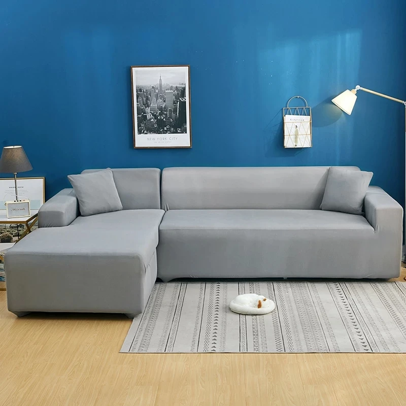 Эластичные Чехлы для диванов секционные устойчивые к царапинам однотонные