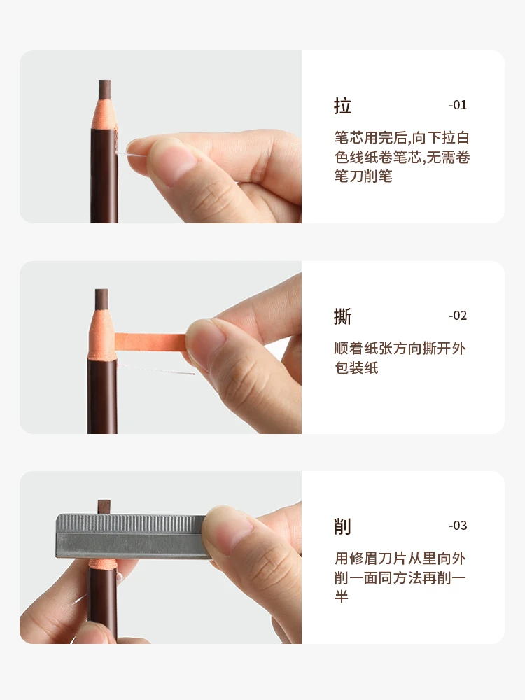 

5 Colors Eyebrow Pen Waterproof 4 Fork Tip Eyebrow Tattoo Pencil Cosmetic Long Lasting Natural Dark Brown Liquid Eye Brow Pencil