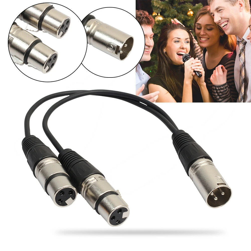Оригинальный мобильный телефон 3 Pin XLR Женский Джек Dual 2 rca штекер Y сплиттер кабель