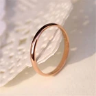 Титановая сталь Розовое золото антиаллергенные гладкие Простые Свадебные Кольца для пар бижутерия для мужчин или женщин подарок