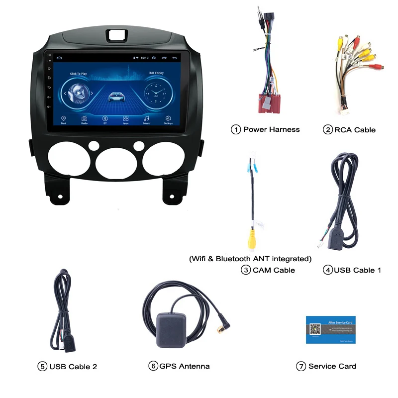 Android 10 для 1MAZDA 2/Jinxiang/DE/третьего поколения 2007-2013 2014 автомобильное радио GPS 9 &quotблок