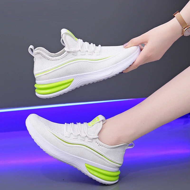 Women Sports Shoes Square Dance Sneakers Dancing Shoes  Soft Outsole Jazz Hollow Breathable Mesh Fitness Female Jazz Shoes