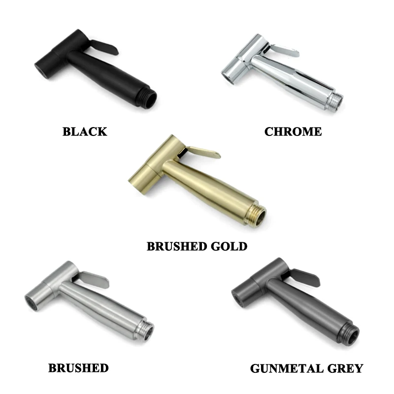 Ручной держатель для душа из нержавеющей стали черного цвета с шлангом и