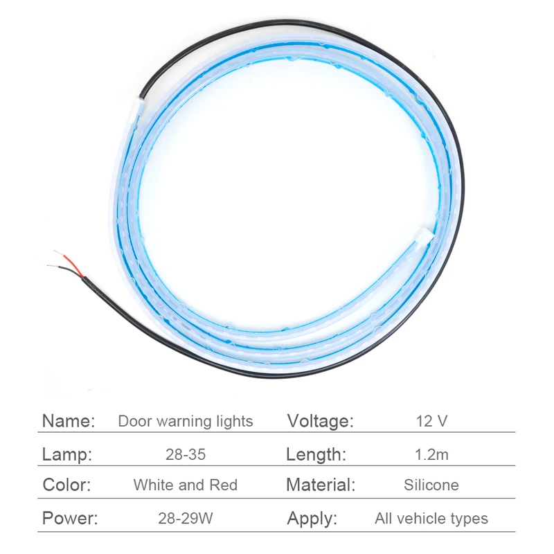 

Car Door Opening Warning Lights Welcome Light Strips Strobe Flashing Streamer Anti Rear-end Collision Safety Lamps Waterproof