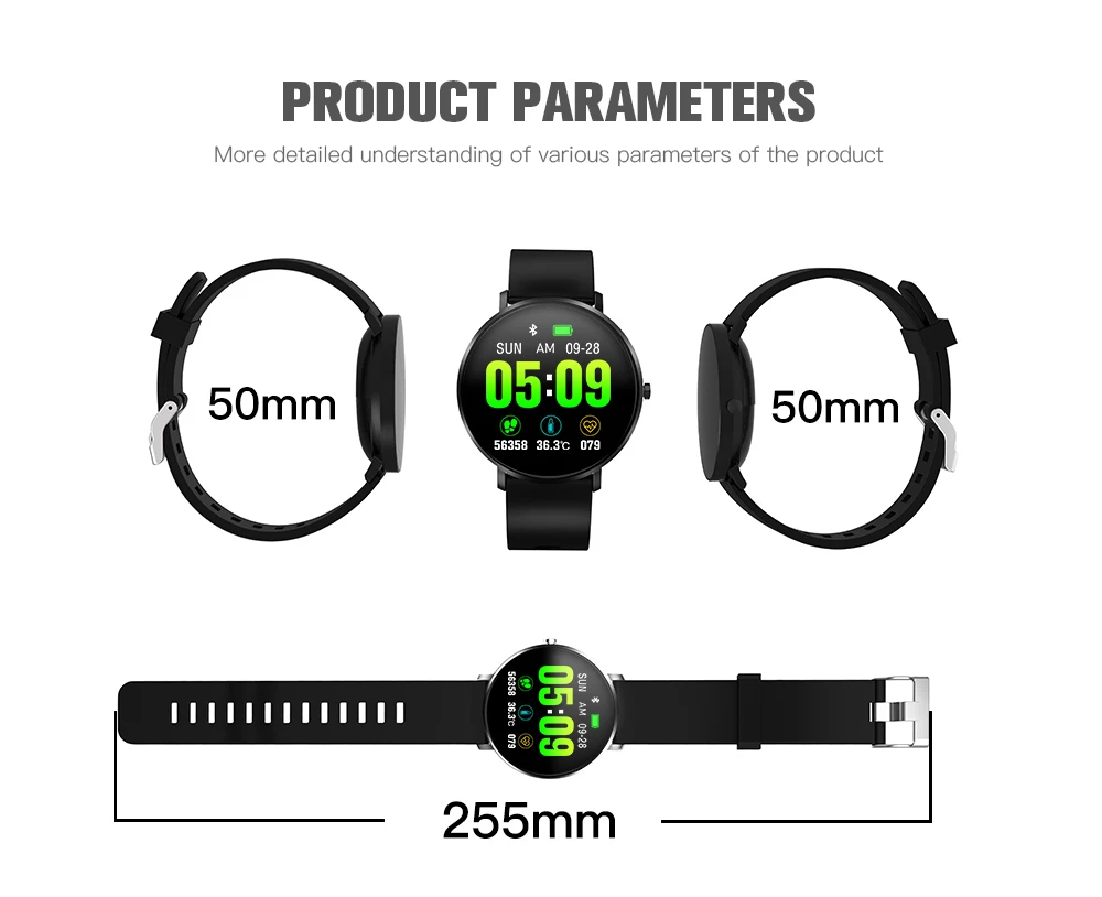 

F25T Smart Body Temperature Watch Monitor Fitness Traker Music Control Smart Bracelet Health Steward Sport Waterproof Smart Band