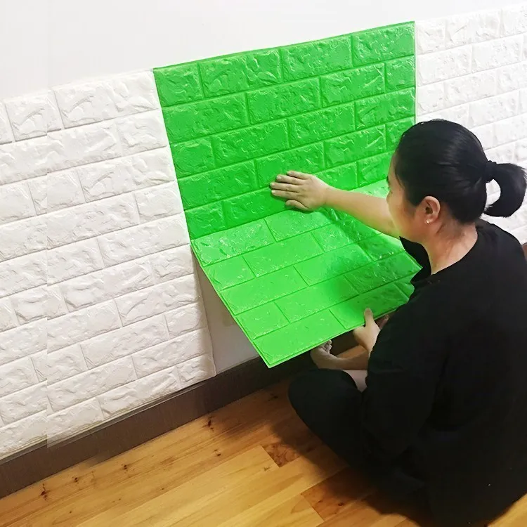 3D обои под кирпич DIY водонепроницаемые наклейки на стену рельефные PE пены стены