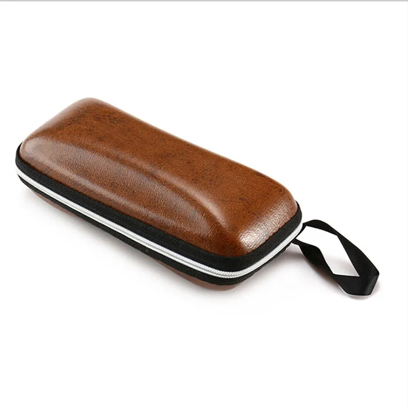 Мужские черные солнцезащитные очки из искусственной кожи чехол на молнии