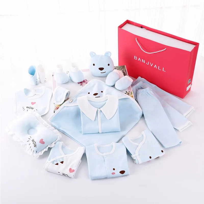 Комплект одежды для новорожденных Подарочная коробка малышей 18 шт. осенне-зимнее