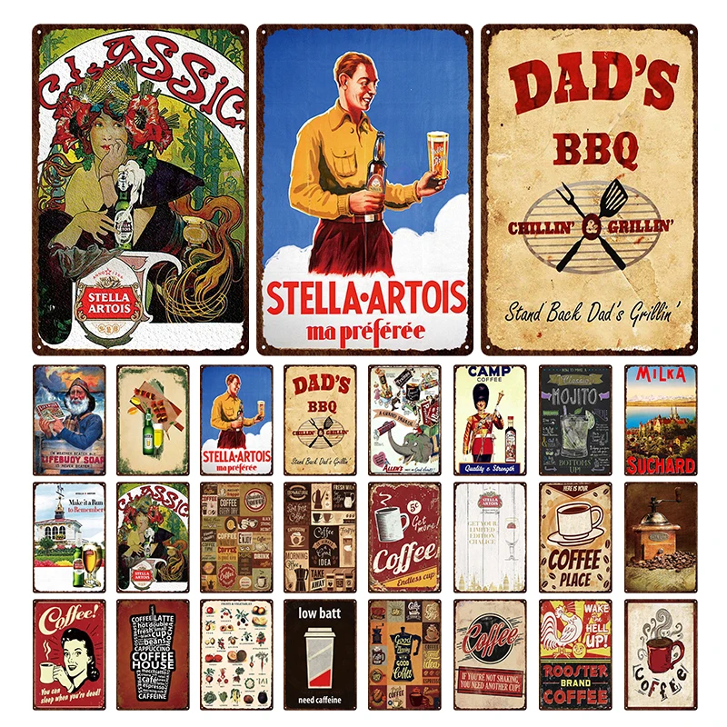 

Металлический знак "папа" для барбекю, бара, пива, кофе, интадж, жестяной знак, ретро металлический художественный постер для пива и кофе, таб...