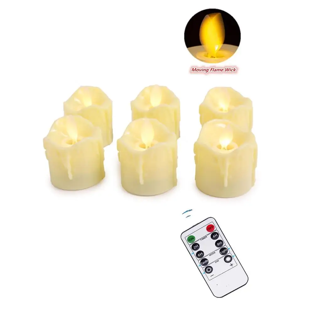 

12 Pieces Realistic Remote Control LED Tea Light Candles Flickering Flameless Candles 10-keys Battery-operated Fake Candles