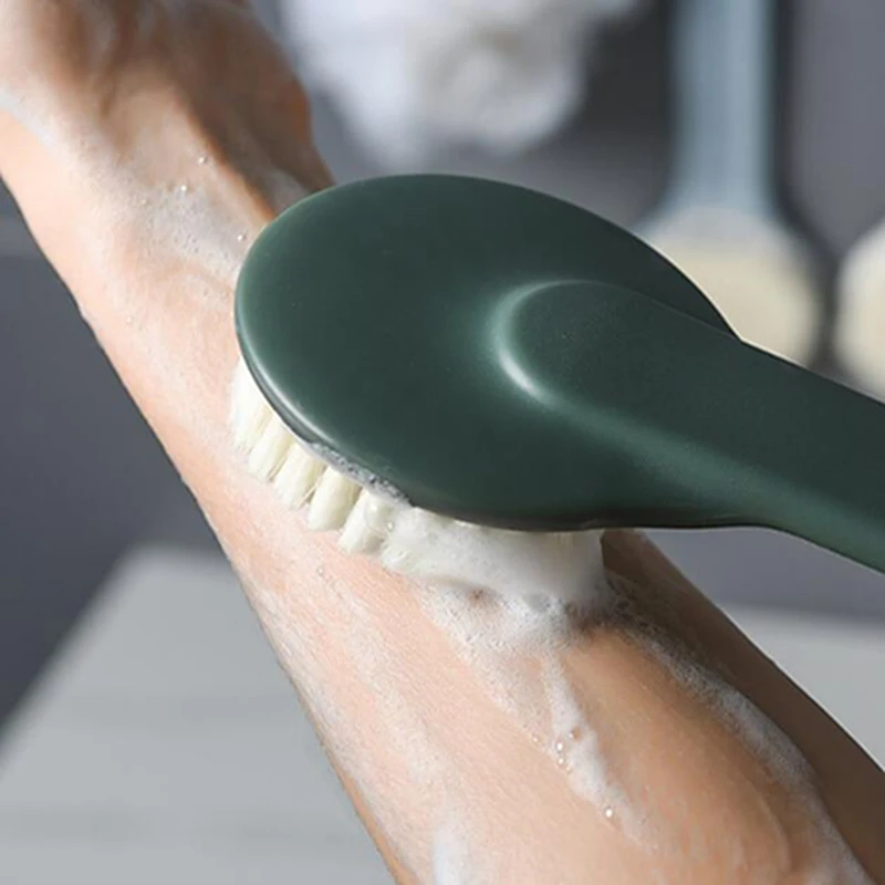 Длинные ручки щетки для ванной скруббер pp + Флокирование мягкой кожи тела