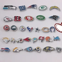 32pcs random mixed football slide charms keeper for reversible leather wrap bracelets jewelry enamel charms for jewelry making