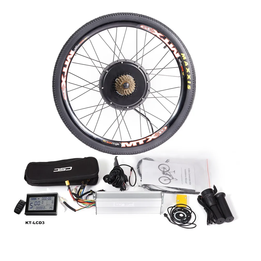 MTB задняя часть электровелосипеда колеса конверсионный комплект с MTX39 толстый сварочный обод KT-LCD3 дисплей шины трубки свободного колеса дисковый тормоз