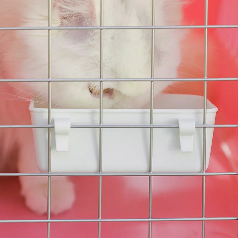 Portable Pet Food Bowl Hanging For Travel Cage Carrier Box Plastic Cat Feeder Thickened Container Outdoor Supplies | Дом и сад