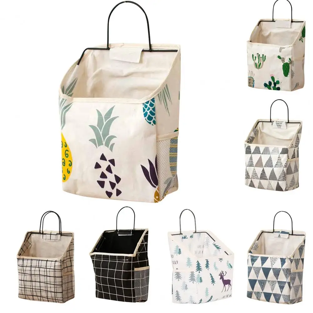 Подвесная сумка для хранения домашнего декора из хлопка и льна легко