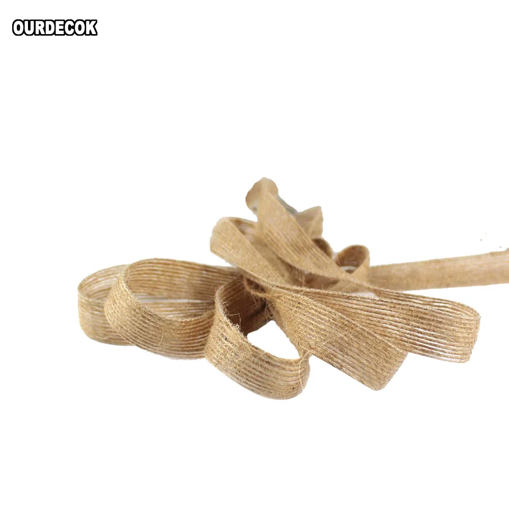 10 м 15 мм широкая натуральная гессианская джутовая лента деревенская кантри