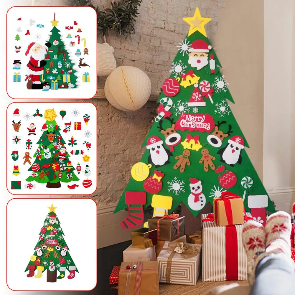 

Фетровое оформление «сделай сам», съемные детские украшения для стен, рождественские украшения, настенные подарки для детей вечерние