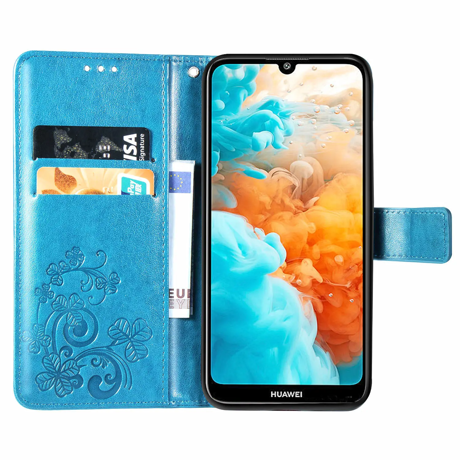 Роскошный кожаный чехол кошелек для Huawei Honor 8A флип Y6 Pro 2019 8 A тонкие чехлы