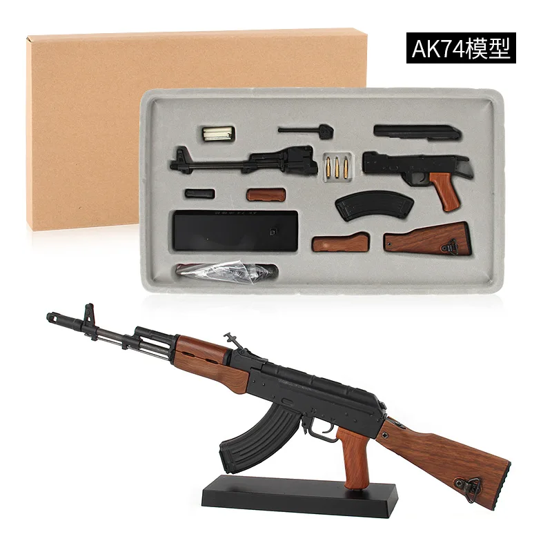1:3 сплав AK74 пистолет Модель AK 47 Штурмовая винтовка не может снимать орнамент коллекция подарок для мальчика