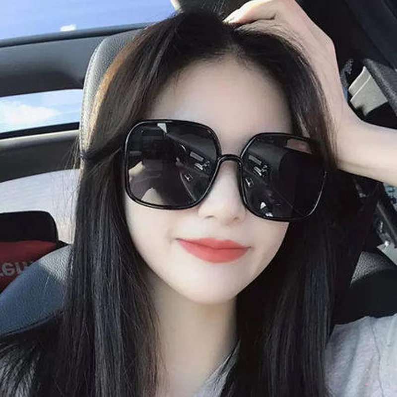 

Fashion Men Women Anti-blue Computer Reading Protective Glasses Brand Design Square Large Frame PINK Gradient Sun Glasses UV400