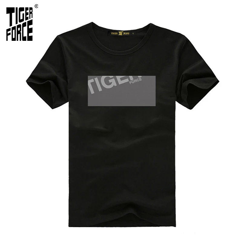 Tiger Force, Хлопковая мужская футболка размера плюс, дышащая футболка с коротким рукавом, Мужская футболка с круглым вырезом, Повседневная футболка, мужские летние топы, белая футболка