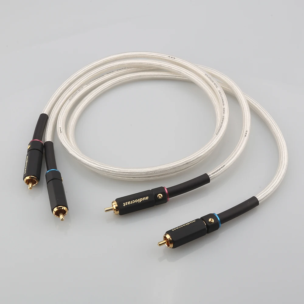Новый HIFI A26 Подпись OCC посеребренный стерео RCA кабель высокопроизводительный