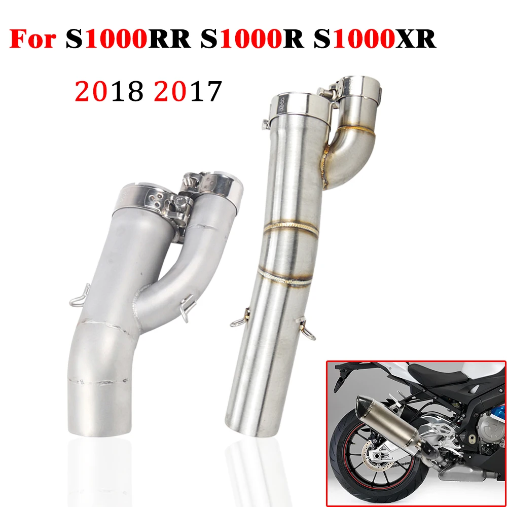 Для BMW S1000RR S1000R S1000XR 2017 2018 17 18 лет Слип он средней трубы соединение глушитель