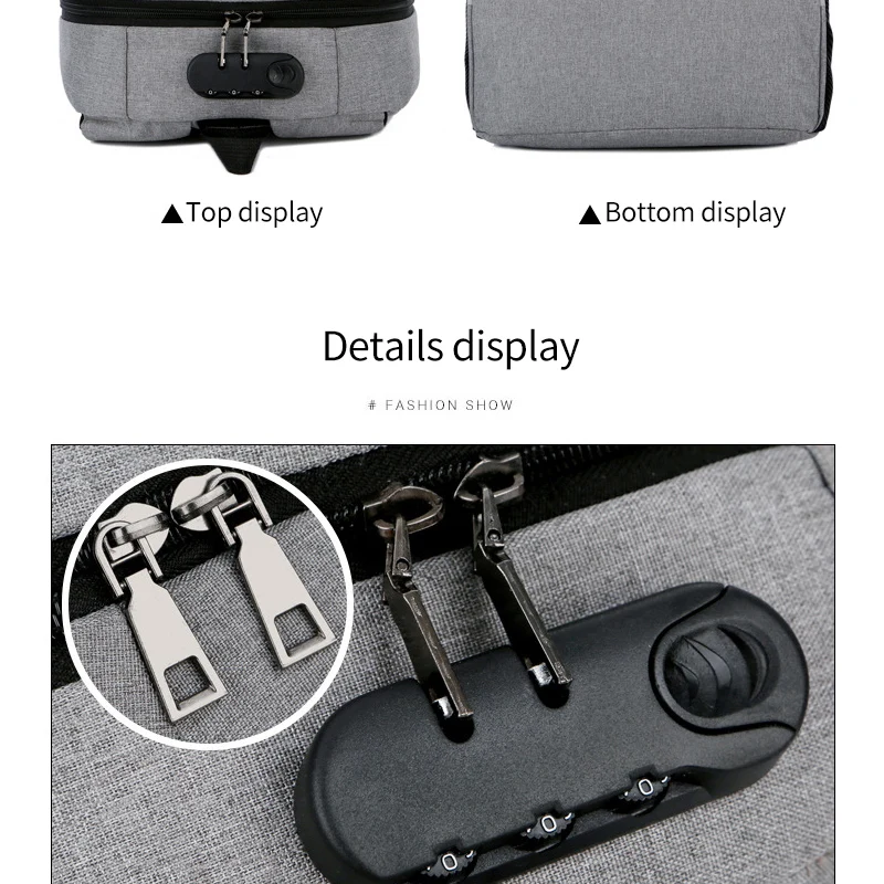 Для мужчин ноутбук Backback Противоугонная школьная сумка с зарядка через usb для 16 дюймов рюкзаку, Водонепроницаемый путешествия рюкзак, мужской рюкзак