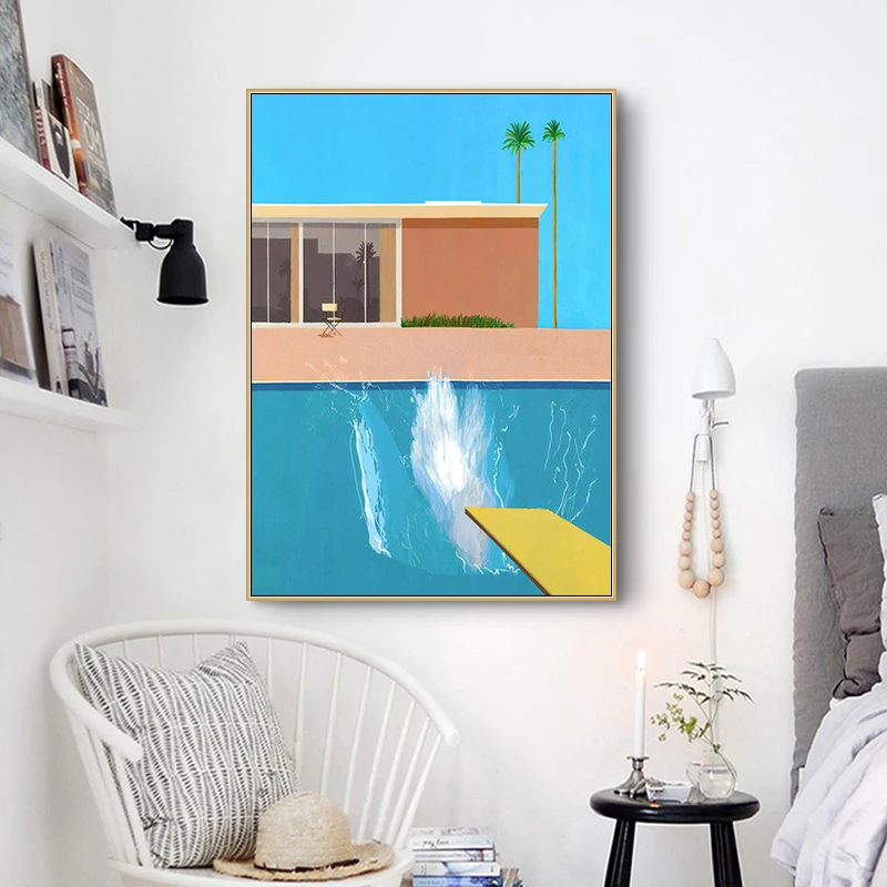 

David Hockney Art Prints Exhibition Posters and Prints Canvas Paintings Wall Art Pictures for Living Room Decor (No Frame)