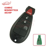 kigoauto 1 fobik key m3n5wy783x 4 button 434mhz for chrysler 300 dodge challenger charger journey jeep commander