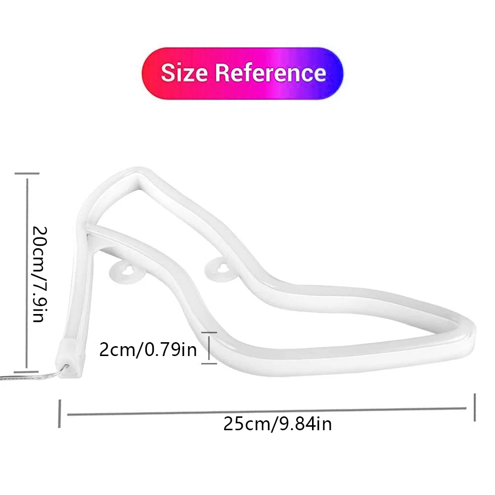

Neon Light Signs High Heels USB Battery Dual Use Neon Sign Wall Decorarion LED Lamp Pink/Warm Color/Blue Wall Neon Light