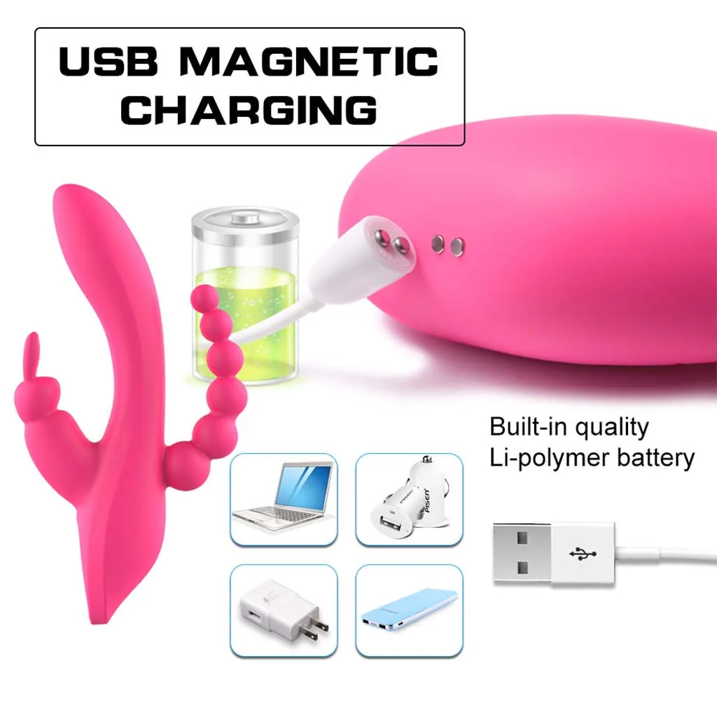 Горячий 12-частотный Мощный вибратор кролик Стимулятор клитора Массажер точки G