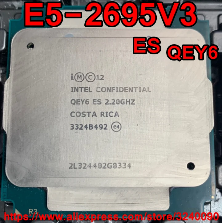 Процессор Intel ЦП Xeon E5-2695V3 es версии 2,2 ГГц 14-ядерный 35M 145W LGA2011-3 E5-2695 V3 E5 2695V3 Бесплатная доставка E5 2695 V3