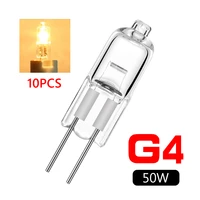 cheap new wholesale 10pcs halogen lamps g4 base 5w 50w 12v energy saving tungsten halogen jc type light bulb lamp warm white