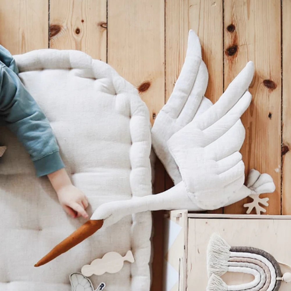 

Plush Swan Doll Stuffed Animal Toy Cotton Line Wall Hanging Swan Plush Stuffed Doll For Children's Room Decoration