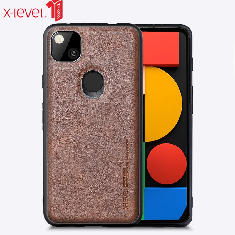 

For Google Pixel 5 6 5A 4a 5G Case X-level Retro Leather Soft Silicone Edge Protective Back Cover For Google 4a 4g Pixel 6xl 5g