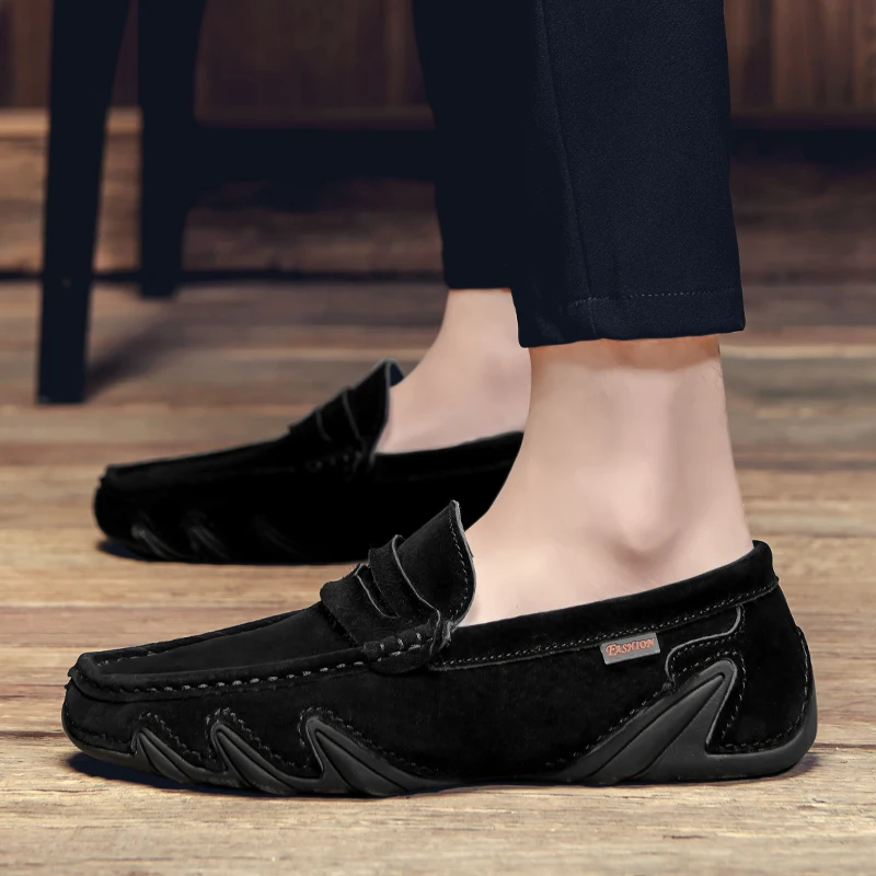 Новые модные мужские лоферы удобная повседневная обувь на плоской подошве