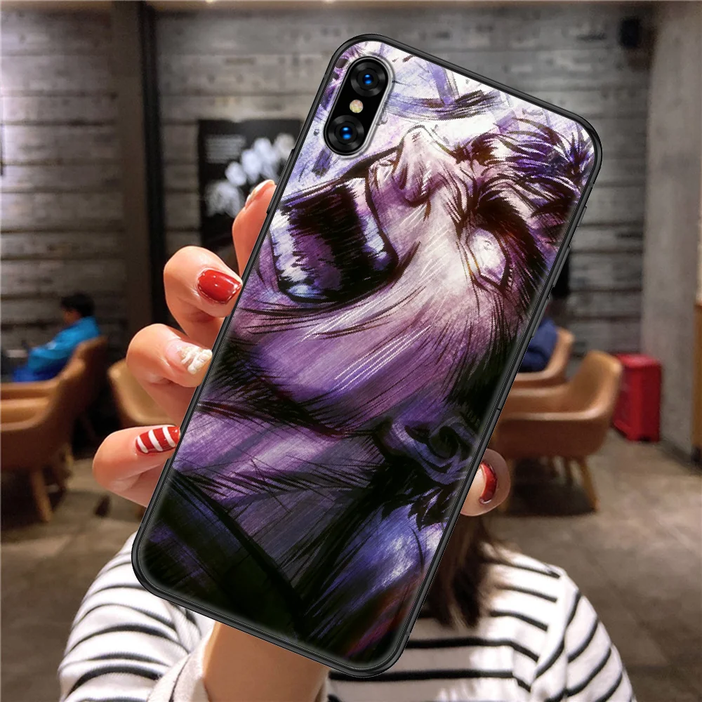 Чехол для телефона с рисунком аниме берзер iphone 5 5s se 2 6 6s 7 8 12 mini plus X XS XR 11 PRO MAX черный