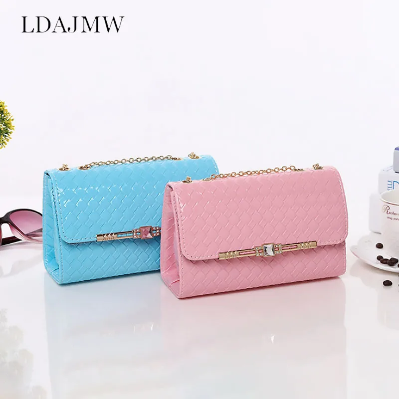 

New Candy Color Leather Shoulder Messenger Bag Pearl Decoration Fashionable Women's Crossbody Bags Wild Phone Satchel