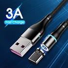 Магнитный кабель usb-c, Micro USB, для iPhone 12, Samsung, Android мобильный телефон, 3 А