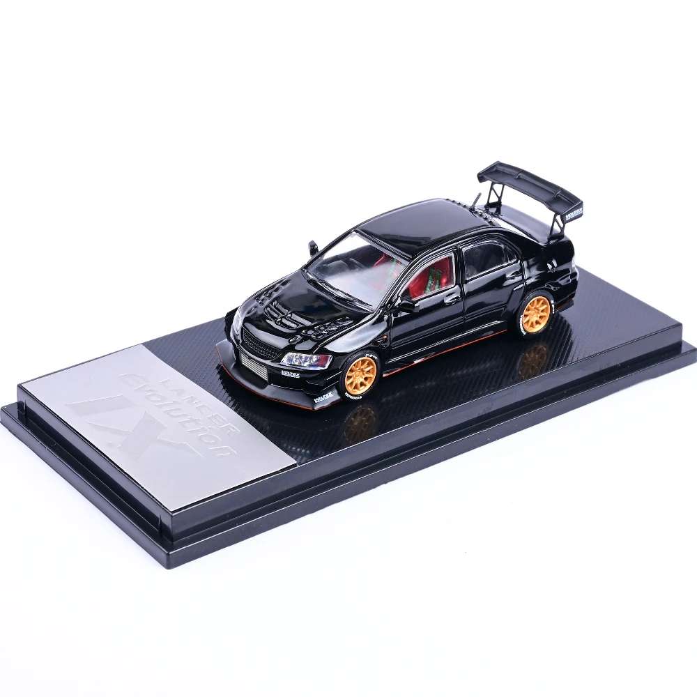 Модели CM 1/64 модель автомобиля Mitsu Lancer Evolution Black JDM литой автомобиль гоночный
