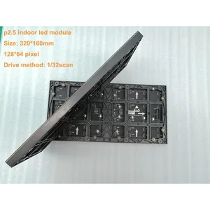 Бесплатная доставка внутренний светодиодный модуль P2.5 320*160 мм полноцветная светодиодная панель 32S SMD светодиодный дисплей 128*64 пикселя светодиодный знак P5 P10 ali express