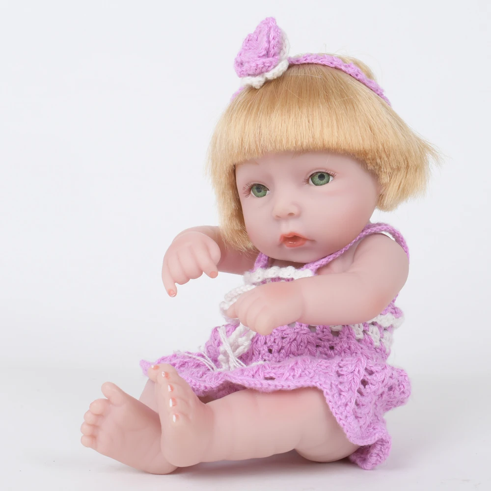 Модные куклы Bebe Reborn реалистичные мини 10 дюймов полностью виниловые силиконовые