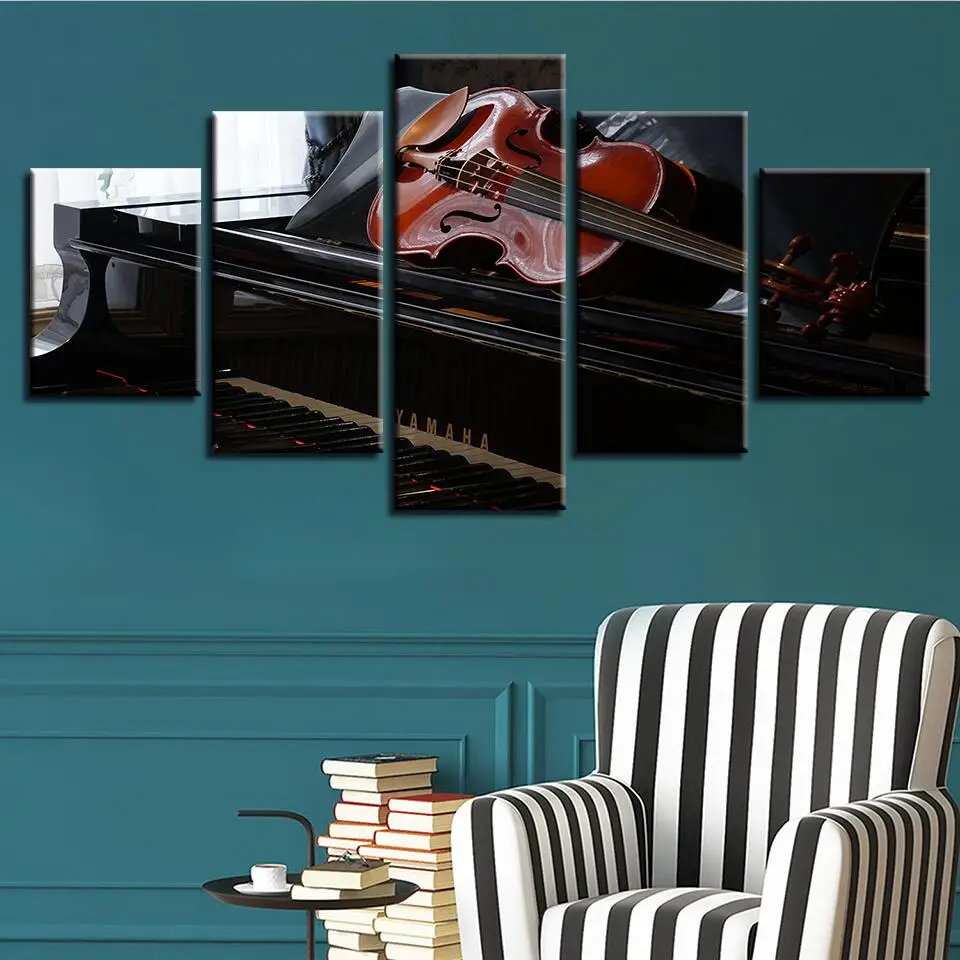 

Modern Guitar Piano Drum Instrument Music Wall Art Print Canvas Painting Nordic Posters and Prints Picture Home Decoretion Home
