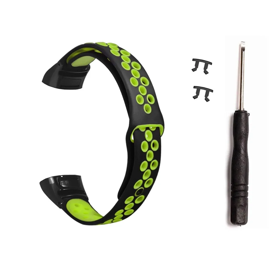 Green Силиконовый спортивный сменный ремешок для наручных часов для huawei Honor Band 5/4 - Цвет: Green